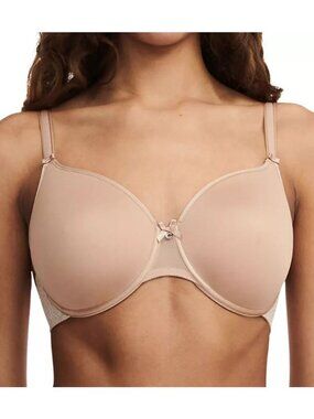 Chantelle C Magnifique Seamless Contour Bra Size 40DD Minimizer Padded NWT Nude